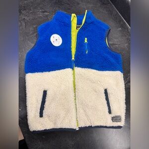Eddie Bauer Vibrant Blue and Yellow Fleece Vest size 6